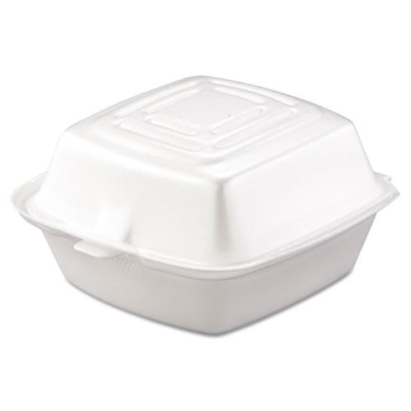 Picture of Dart DCC16MJ32 5.38 x 5.5 x 2.88 in. 16 oz Foam Hinged Lid Containers, White