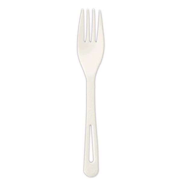 Picture of World Centric WORFOPS6 6.3 in. TPLA Compostable Cutlery Fork, White - 1000 Count