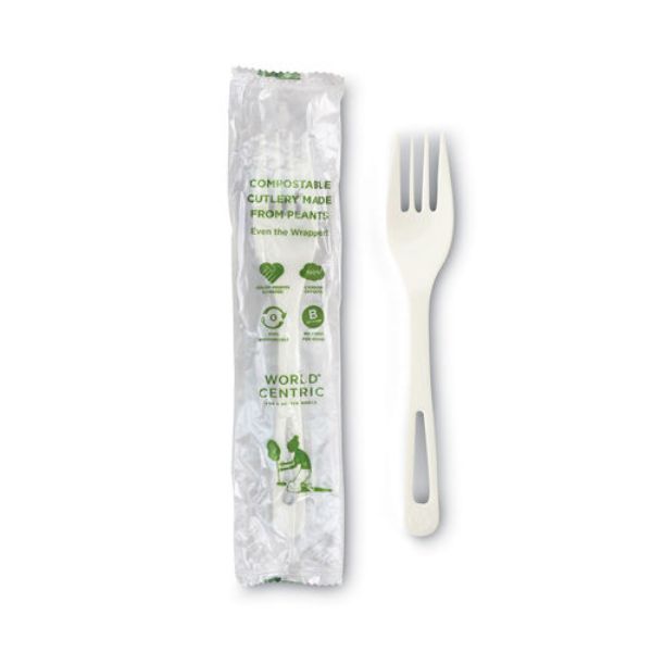Picture of World Centric WORFOPSI 6.3 in. TPLA Compostable Cutlery Fork, White - 750 Count
