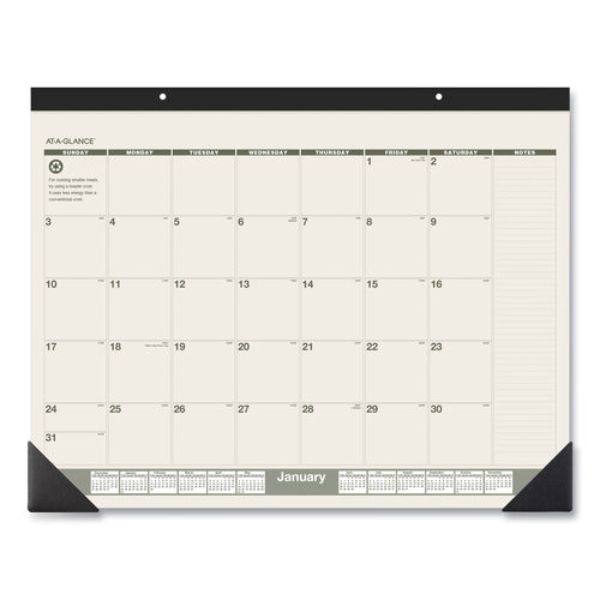 Picture of At-A-Glance AAGSK32G00 22 x 17 in. Recycled Monthly Desk Pad&#44; Sand & Green