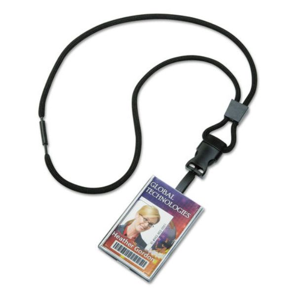 Picture of AbilityOne NSN6130195 6 x 6 x 6 in. Breakaway Polyester Lanyard&#44; Black