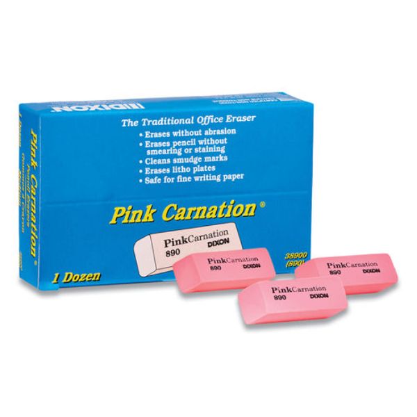 Picture of Dixon DIX38900 Medium Carnation Erasers&#44; Pink