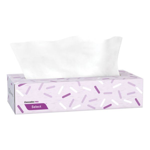 Picture of Cascades PRO CSDF950 8.1 x 7.3 in. Select Flat Box Facial Tissue, White - 30 Count