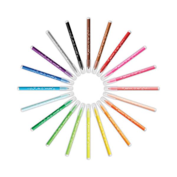 Picture of BIC BICBKCMD20AST Kids Ultra Medium Bullet Tip Washable Markers&#44; Multi Color