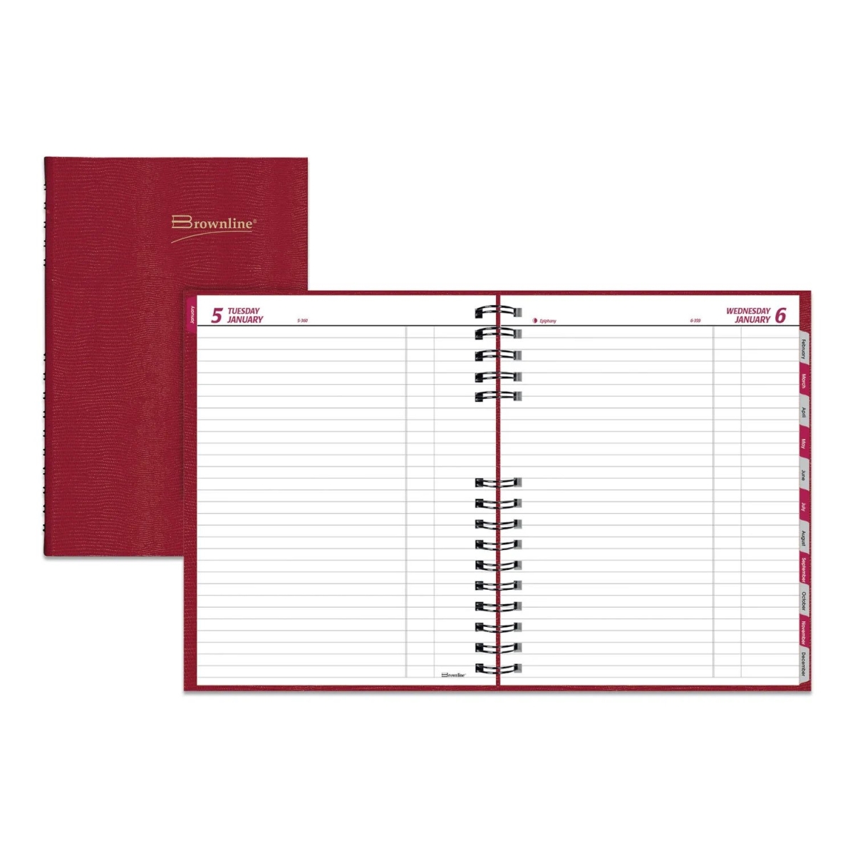 8 x 10 in. Appointment Book CoilPro Daily Planner, Red