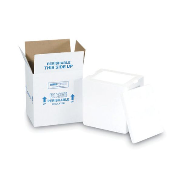 8 x 6 x 12 in. Insulated Box, White - 1.5 in. Thickness