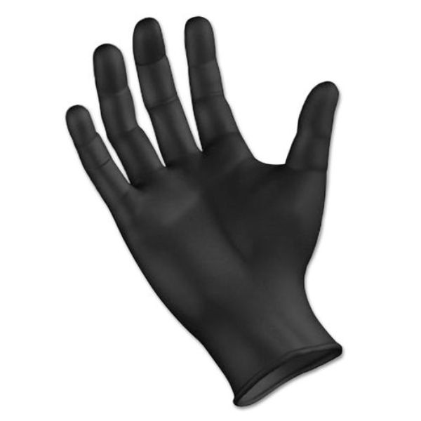 Picture of Boardwalk BWK396MBXA Disposable General-Purpose Powder-Free Nitrile Gloves&#44; Black - Medium
