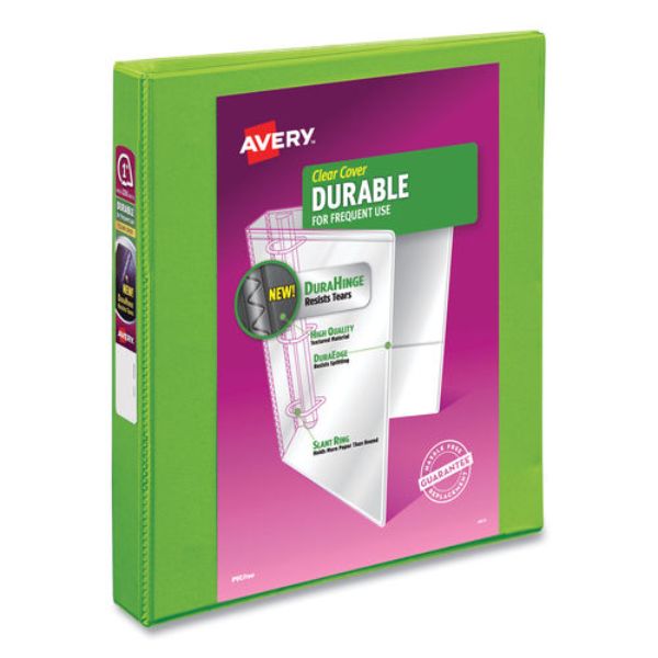 Picture of Avery AVE34153EA 1 in. Durable View Binder with Slant Rings&#44; Bright Green