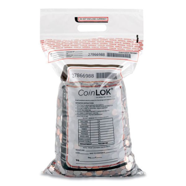 Picture of CoinLOK CNK585100 12.5 x 25 in. Plastic Coin Bag&#44; Clear - Pack of 50