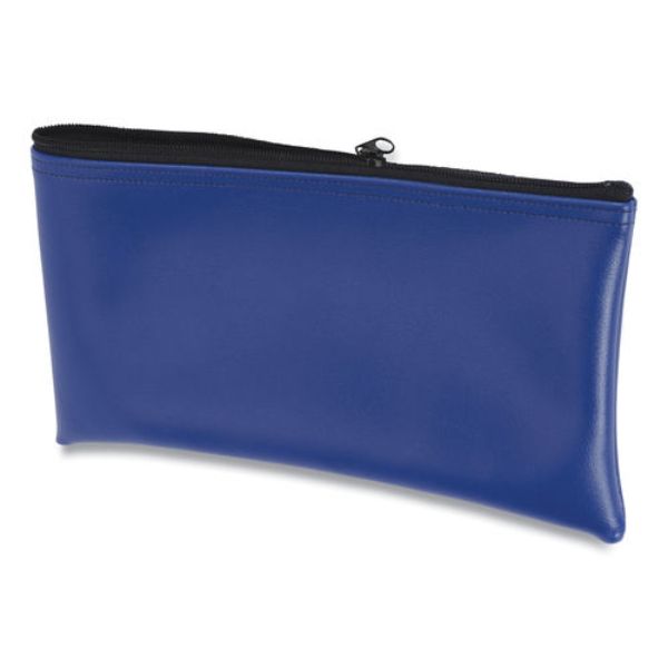 6 x 11 x 1 in. Vinyl Fabric Deposit Bag, Blue