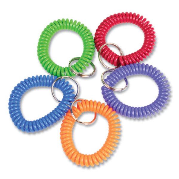 Wrist Key Coil Key Organizers, Multi Color - Pack of 12