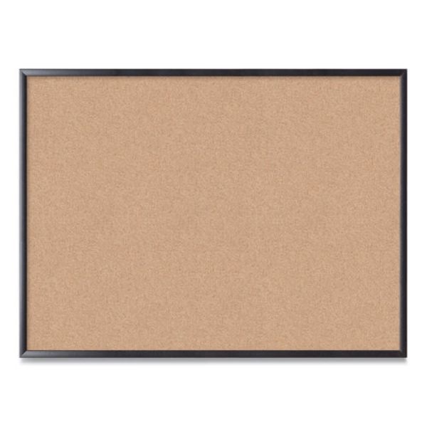 48 x 36 in. Cork Bulletin Board, Black Frame - Natural Surface