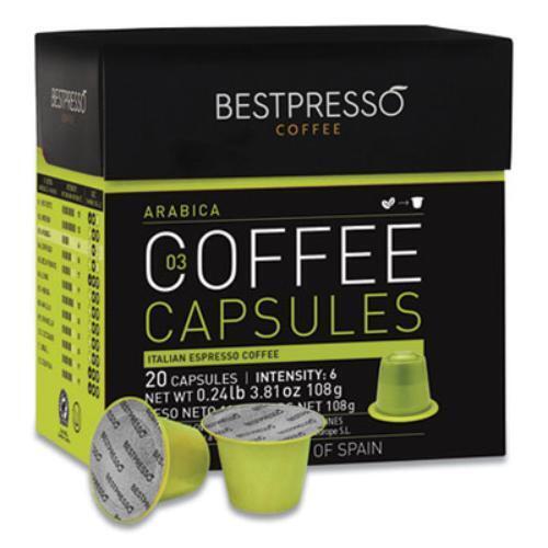 Picture of Bestpresso BPSBST10417 Nespresso Arabica Blend Espresso Coffee Pods&#44; Box of 20
