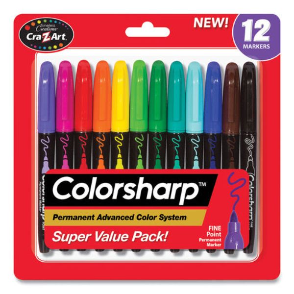Picture of Cra-Z-Art CZA4461024 Colorsharp Permanent Markers&#44; Multi Color - 12 Count