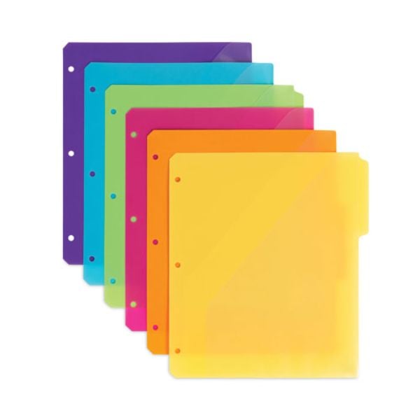 1 by 3 Cut Poly Divider, Assorted Color - 30 per Box