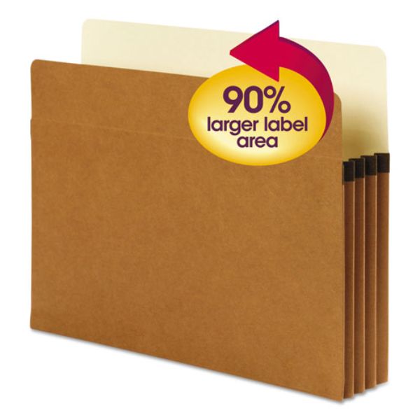 3.5 in. Expansion Super Tab Pockets File, Redrope - Letter Size
