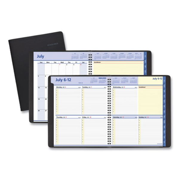 AAG761105 8 x 9.875 in. Weekly & Monthly Appointment Book, Black -  At-A- Glance