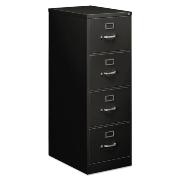 Picture of Alera ALEHVF1952BL 18.25W Economy Vertical 4 File Drawers&#44; Black - Legal-Size