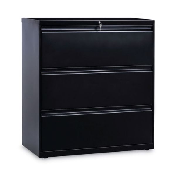 Picture of Alera ALEHLF3641BL 36 in. File Lateral 3 Drawer Cabinets&#44; Black
