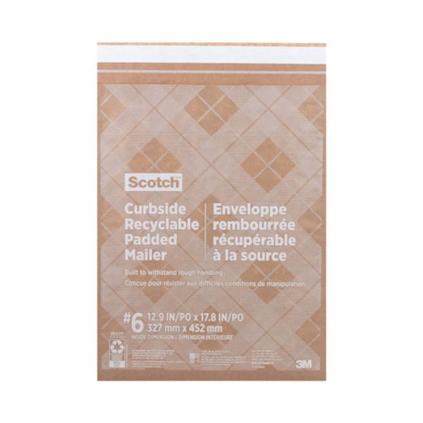 Picture of 3M MMMCR61 No.6 Curbside Recyclable Padded Envelope Mailer&#44; Brown