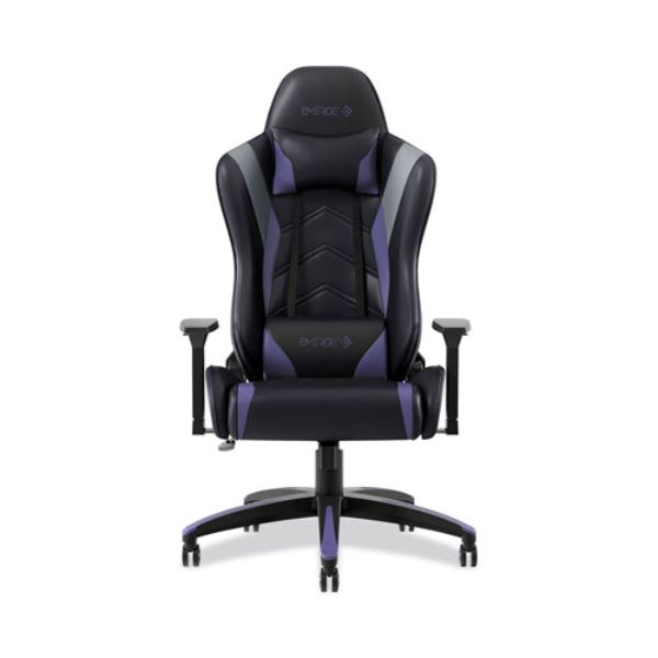 Picture of Emerge Technologies EEM59259 Vartan Bonded Leather Gaming Chair&#44; Purple & Black