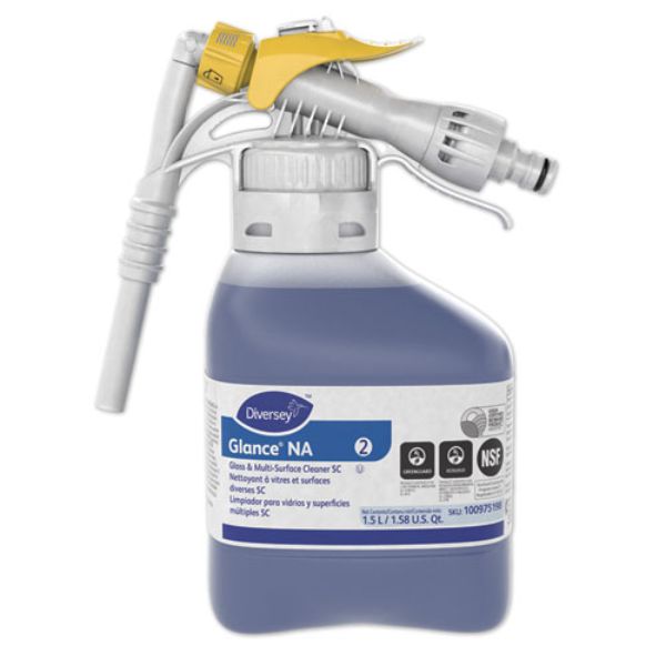 Liquid Glass and Multi-Surface Cleaner Concentrate, Blue, Unscented, Hose End Sprayer, 2 PK