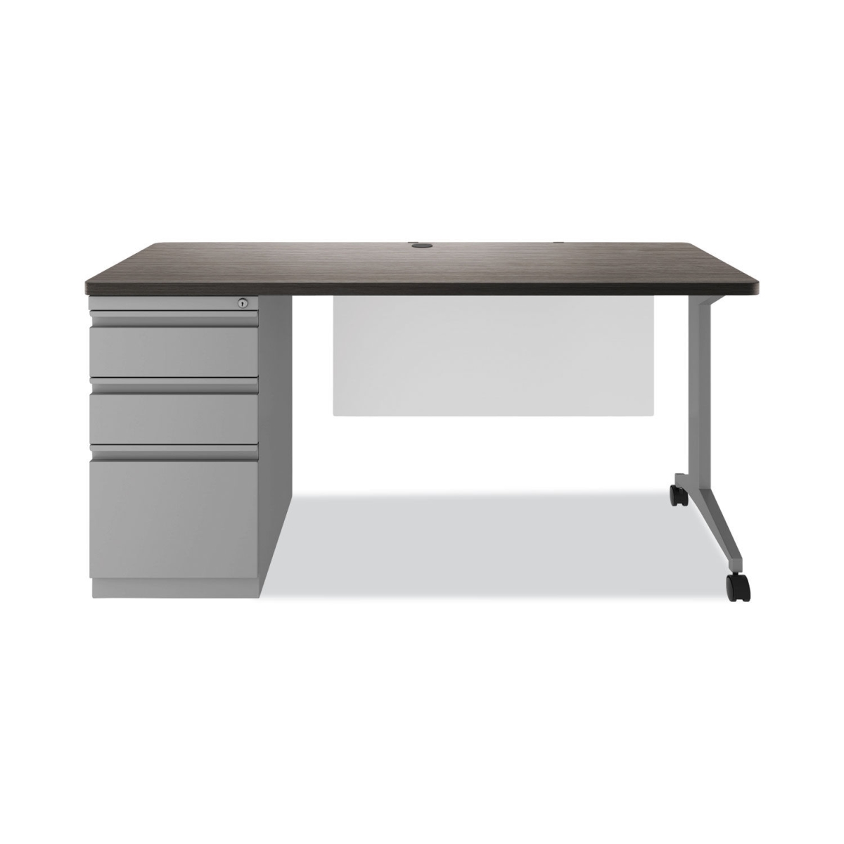 Picture of Essendant HID24227 22 in. 3 Door Modern Letter Vert Pedestal Desk, Silver