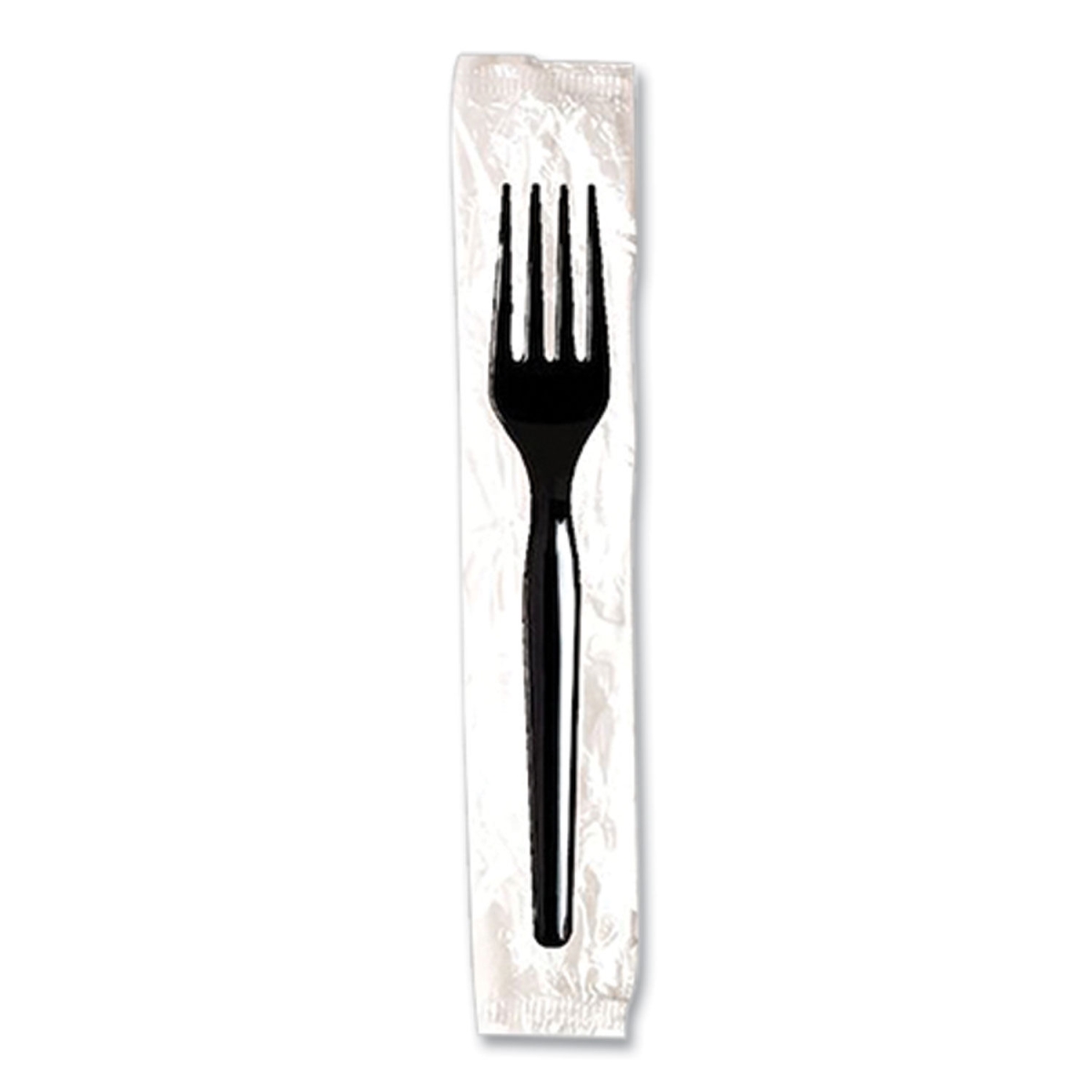 Picture of Dixie DXEFM53C7 Polystyrene Cutlery Fork, Black - 1000 Count