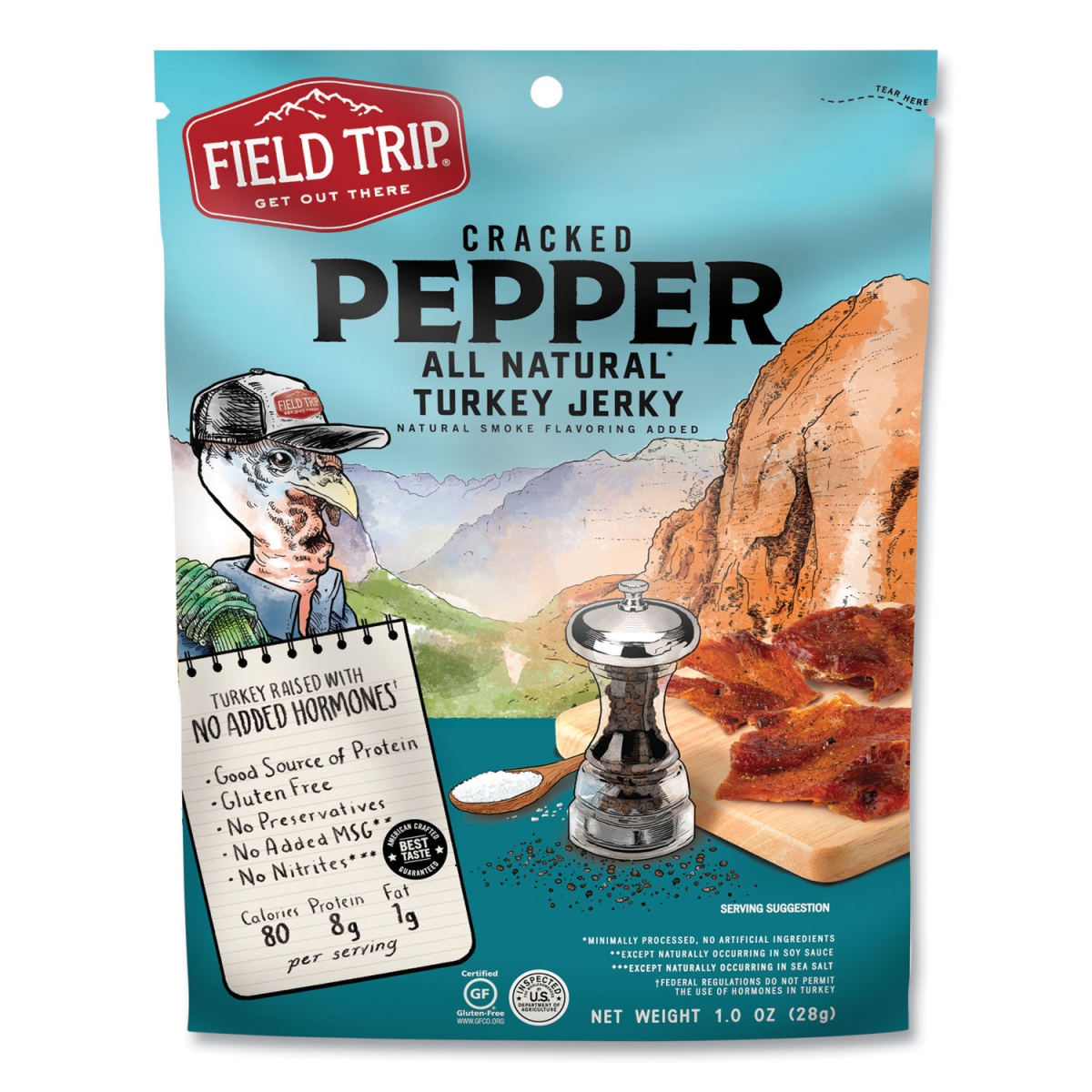 Picture of Field Trip FLTFLD00508 2.2 oz Cracked Pepper Turkey Jerky - 12 Count