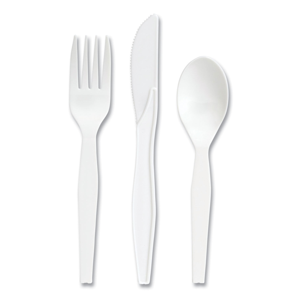 Picture of Perk PRK24390994 Mediumweight Plastic Cutlery&#44; White - Pack of 100