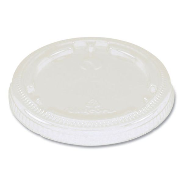 Picture of World Centric WORCPLCS9F 4 oz Clear PLA Lids for Fiber Cups