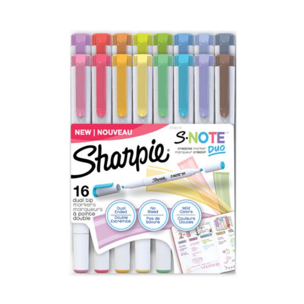 Assorted Ink Colors Duo Hilighter, Pack of 16