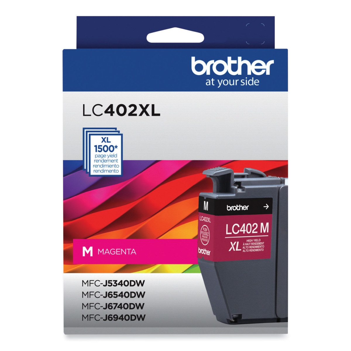 Picture of Brother BRTLC402XLMS 1500 Page Yield High-Yield Ink Cart&#44; Magenta