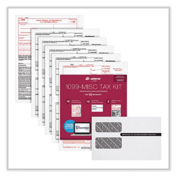 TOP22907KIT 8.5 x 5.5 in. 1099 Misc Five Part Laser Forms & Envelope, Pack of 20