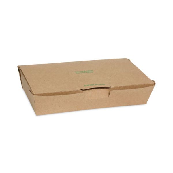 Picture of Pactiv PCTNOB02KECTE EarthChoice Tamper Evident OneBox Paper Box - 9 x 4.85 in. - Kraft - Pack of 100