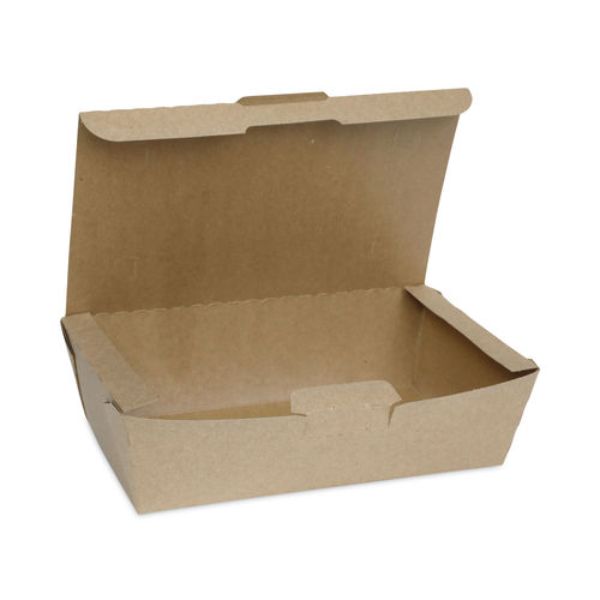 Picture of Pactiv PCTNOB04SKECTE EarthChoice Tamper Evident OneBox Paper Box - 9.04 x 4.85 x 2.75 in. - Kraft - Pack of 162