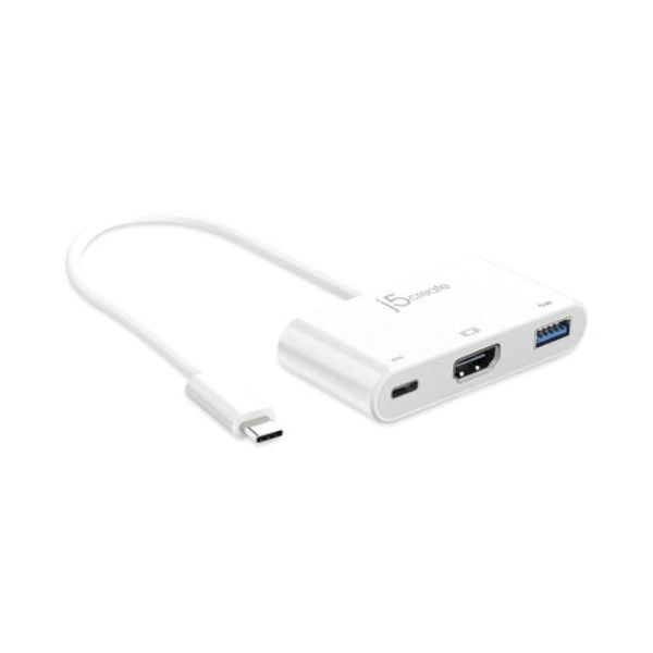 USB-C to HDMI-USB Adapter, 7.87 in. - White