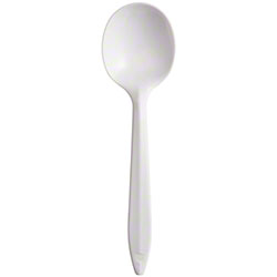 Picture of DCC SU6BW 5.6 in. Style Setter Medium Weight Polypropylene Cutlery Teaspoon, White