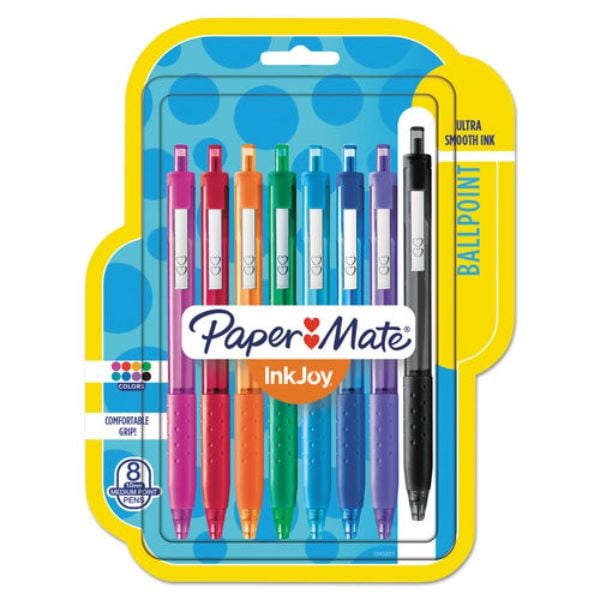 InkJoy 300 RT Ballpoint Pen Retractable - Medium 1 mm - Assorted Ink & Barrel Color - Pack of 8