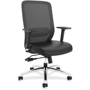 Picture of Basyx VL721SB11 High Mesh Back Executive Chair&#44; Softhread Leatherseat&#44; Black