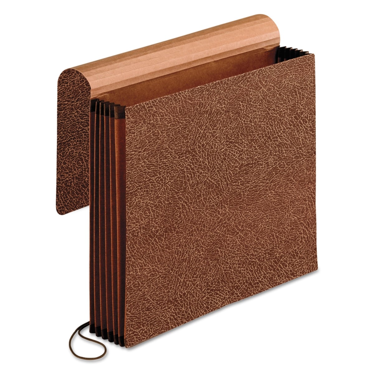 PFX60545 Premium Reinforced Expanding Wallet - 5.25 in. Expansion - 1 Section - Elastic Cord Closure - Letter Size - Red Fiber
