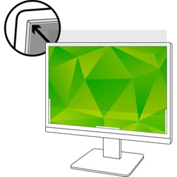 Picture of 3M Commercial MMMAG270W9B Anti-Glare Filter for 27 in. Widescreen LCD Monitor - Clear