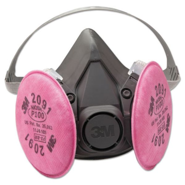 Picture of 3M MMM6391 Half Facepiece Respirator 6000 Series - Reusable - Large