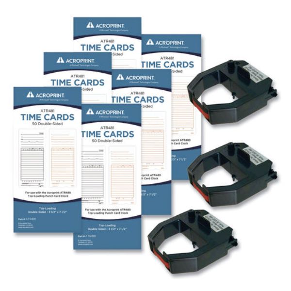 Picture of Acroprint ACPTXP300 TXP300 Accessory Bundle - Bi-Weekly & Weekly - Two Sides - 3.5 x 7.5 in. - 3 Rib & 300 Cards