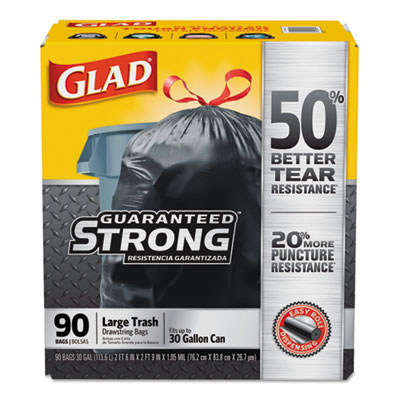 Picture of CLOROX SALES CO. CLO78952 Drawstring Large Trash Bags&#44; Black