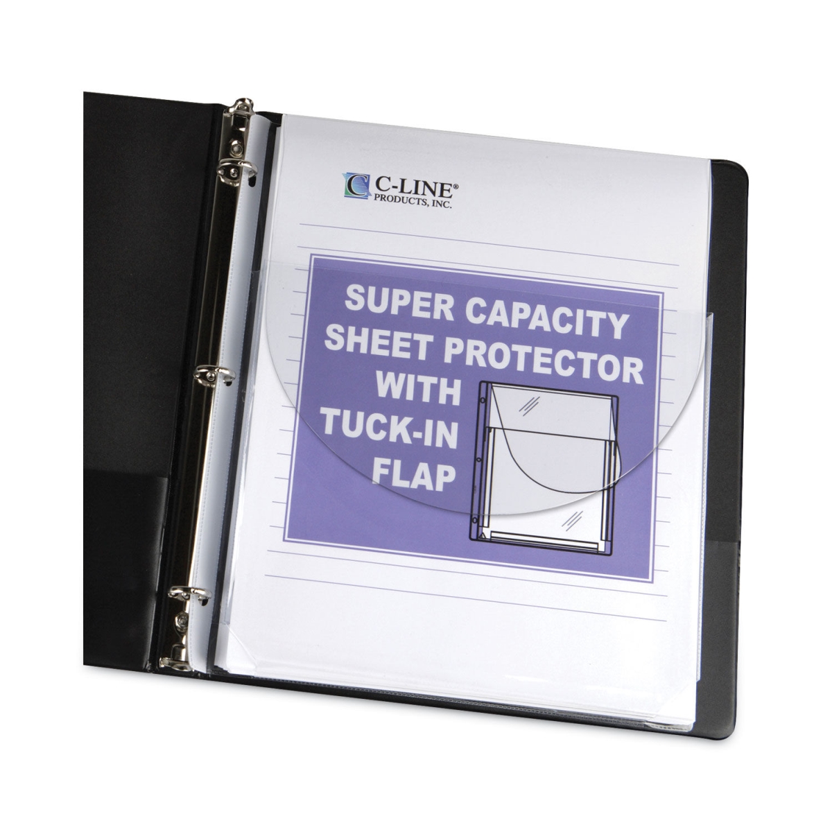 Super Capacity Sheet Protectors with Tuck-in Flap, 200 in. - Letter Size