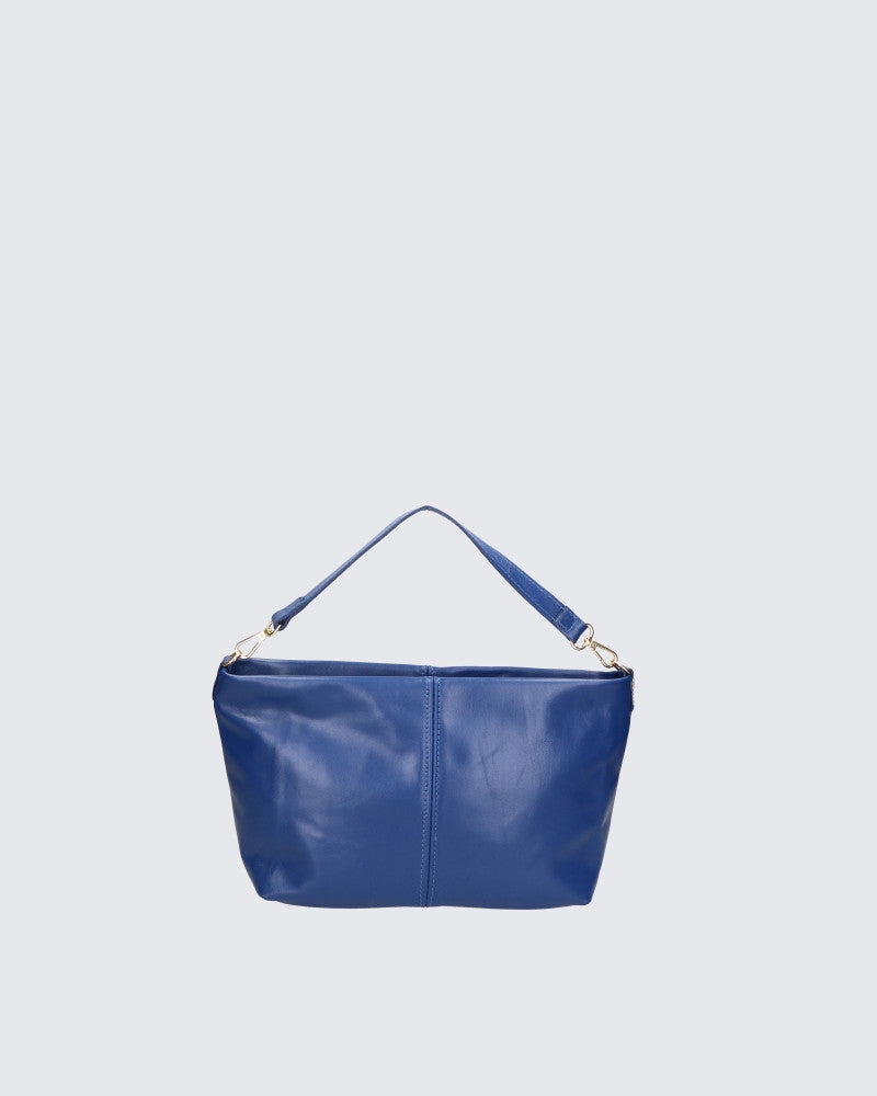 Picture of Italian Artisan  1062-05936-RoyalBlue Italian Artisan Womens Handcrafted Shoulder Handbag in Genuine Sauvage Leather Made In Italy