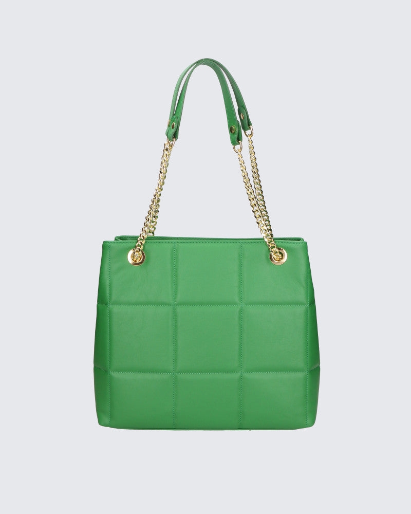 Picture of Italian Artisan 1137-06217-AppleGreen Italian Artisan Womens Handcrafted Sauvage Leather Shoulder Handbag Made In Italy