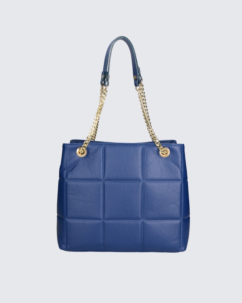 Picture of Italian Artisan 1137-06217-RoyalBlue Italian Artisan Womens Handcrafted Sauvage Leather Shoulder Handbag Made In Italy