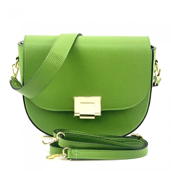 Picture of Italian Artisan 322-6269-LightGreen Italian Artisan Fabrizio Womens Handcrafted Shoulder Handbag with Flap Made In Italy
